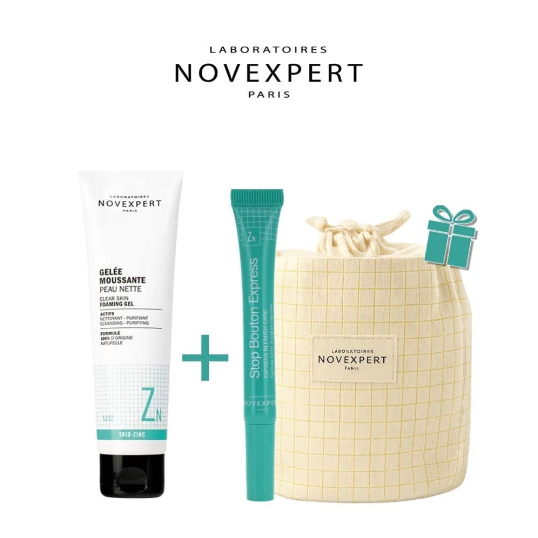 NOVEXPERT Gelee Moussant Trio-Zin +stop Bouton Express+ Trousse -50% Maroc