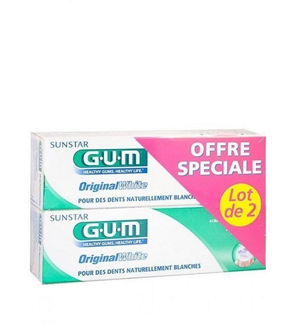 GUM Dentifrice Original White 75ml Lot de 2 Maroc