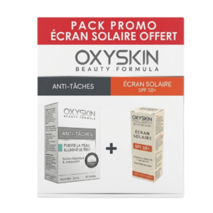 OXYSKIN Anti-Taches 60 Gelules + Ecran Solaire Spf50+ 40ml Pack Maroc