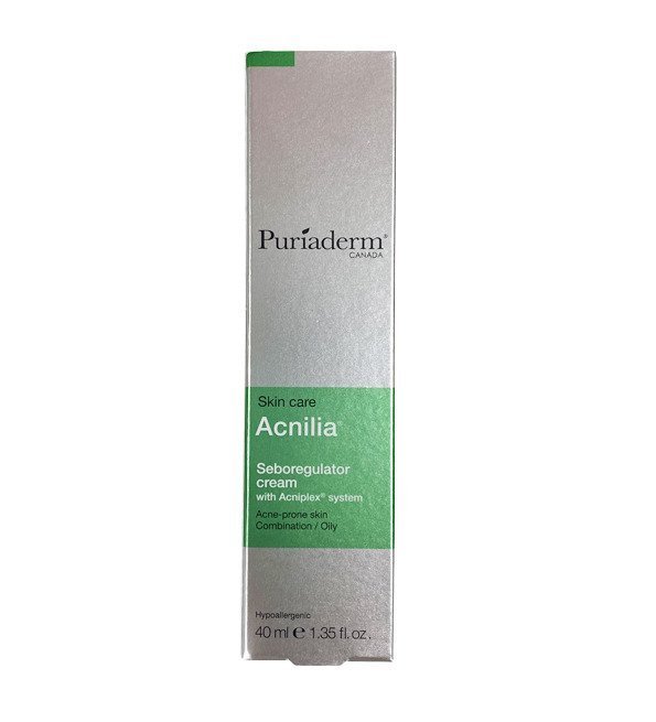 Puriaderm Acnilia Crème Seboregulatrice 40ml Maroc