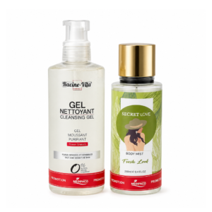 Racine Vita Gel Moussant Peaux Grasses 420ml+secret Love Body Mist Pack Maroc