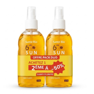 SANTE BIO Huile de Bronzage Spf6 125ml 2eme -50% Pack Maroc