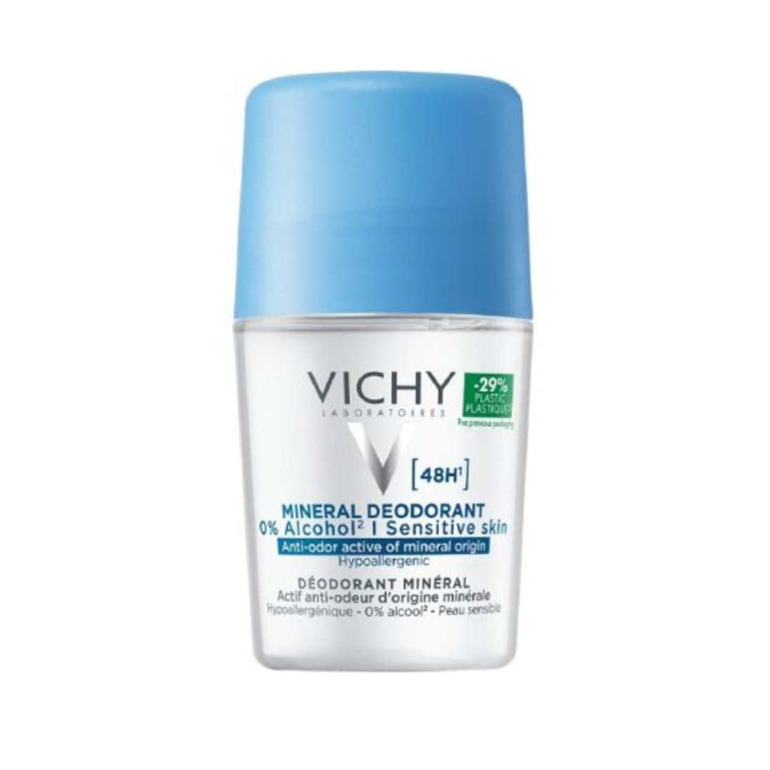 Vichy Dermo-Tolérance Déodorant Minéral 48h Bille sans Sels D’aluminium Peau Sensible et Réactive | 50ml Maroc