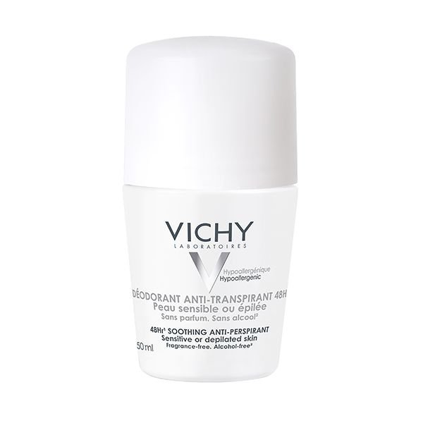Vichy Dermo-Tolérance Déodorant Anti-Transpirant 48h Bille Peau Sensible Ou Epilée | 50ml Maroc