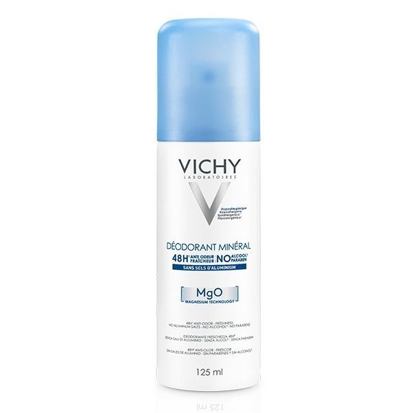 Vichy Dermo-Tolérance Déodorant Minéral 48h Aérosol sans Sels D’aluminium Peau Sensible et Réactive | 125ml Maroc
