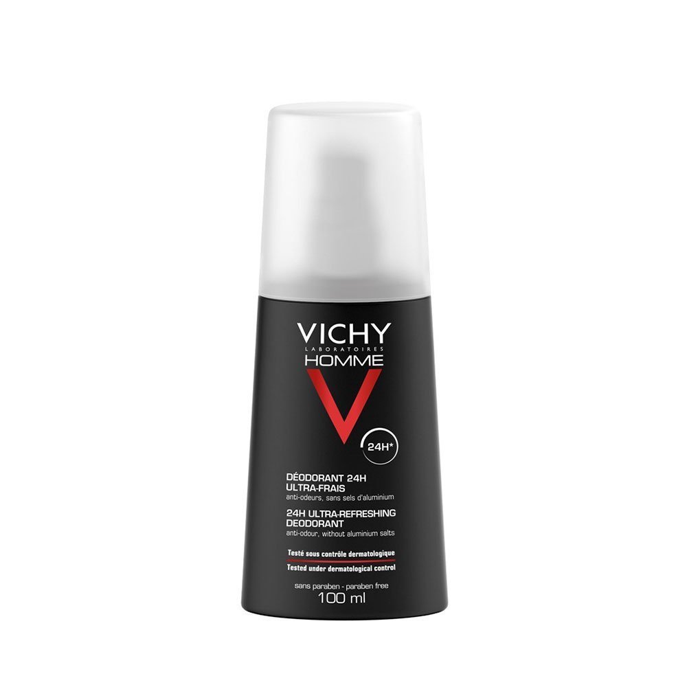 Vichy Homme Déodorant Vaporisateur Ultra-Frais 24h Peau Sensible | 100ml Maroc