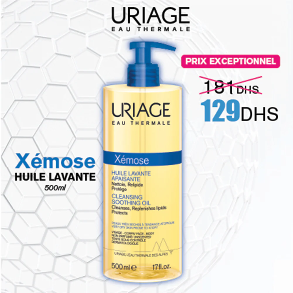 URIAGE – Xemose – Huile Lavante Apaisante – 500 ml Maroc