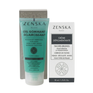 ZENSKA Crème Dépigmentante 50ml+gel Gommante 50ml Pack Maroc