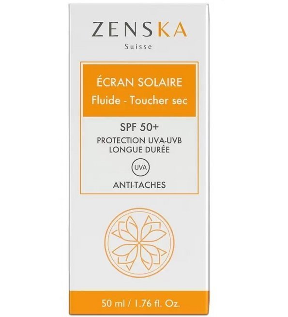 ZENSKA Écran Solaire Fluide Toucher Sec – 50ml Maroc