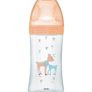 Dodie – Biberon verre Sensation+ (0-6 M) 3 vitesses débit 2 – Beige biche – 270 ml Maroc