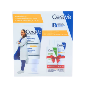 Cerave Creme Hydratant Visage 52ml + Creme Lavante Et Creme Hydratante spf50 Mini Formats Offerts Maroc