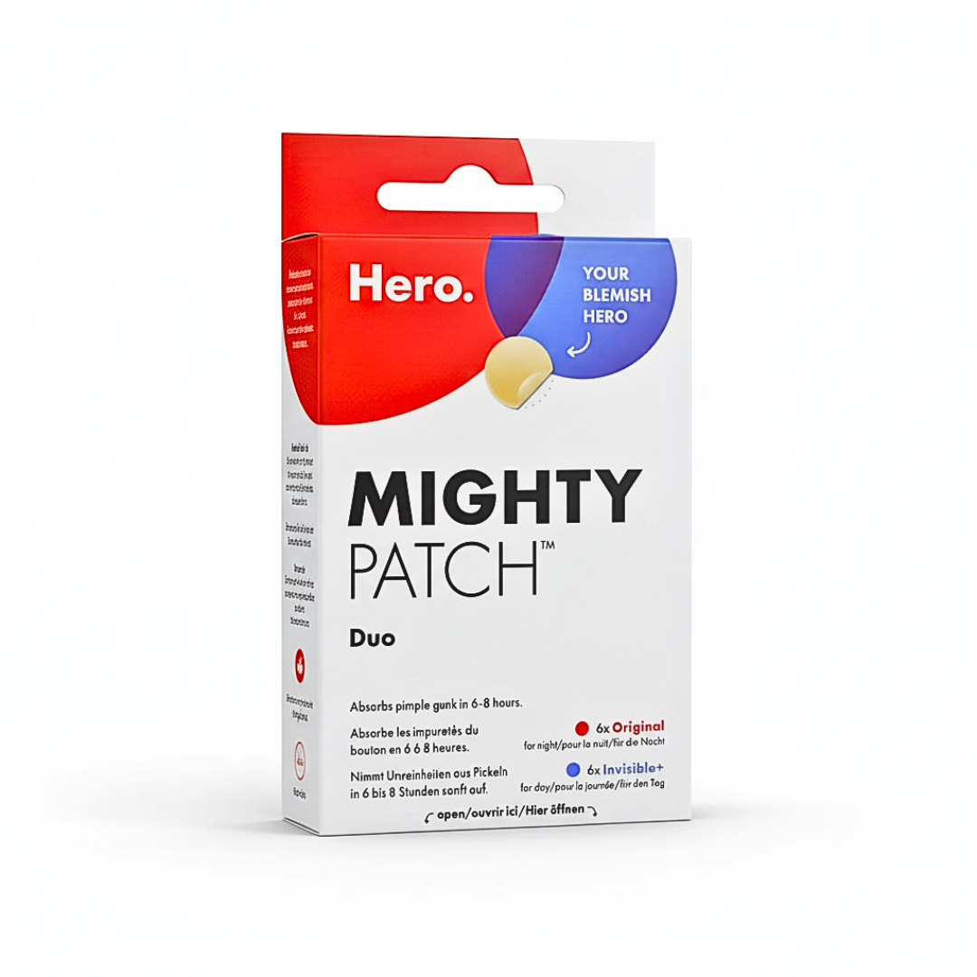 Hero Mighty Patch Duo 12 Pieces 6 Orginal+6 Invisible Maroc