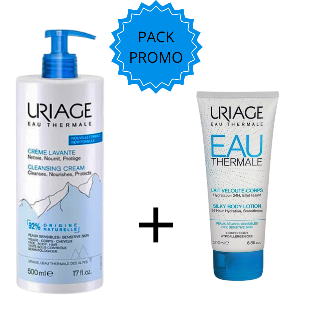 Uriage Eau Thermale Duo Pack Creme Lavante 500ml+Lait Veloute 200ml Maroc